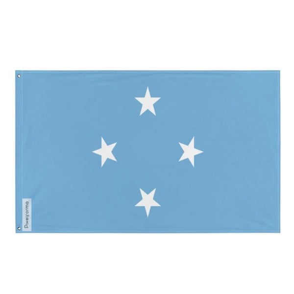 Federala staternas Mikronesien – 96 x 144 cm – Polyester – Järnöglor – Hållbar