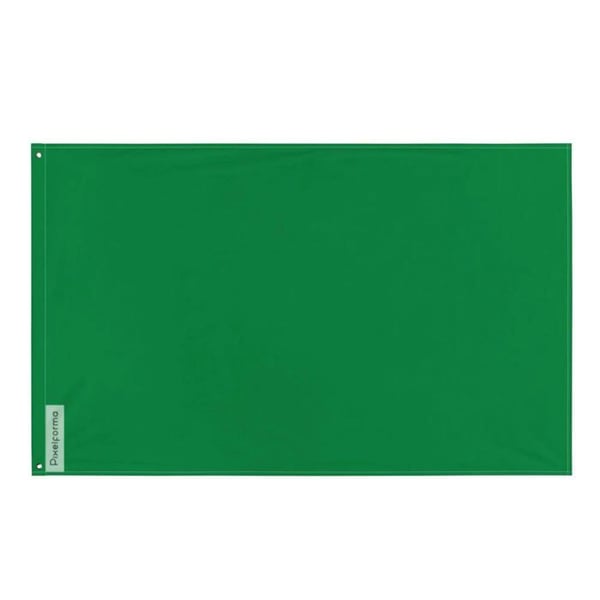 Mörkgrön Flagga – 120 x 180 cm – Hållbar Polyester – 2 Metallöglor – Inomhus / Utomhus – Pixelforma