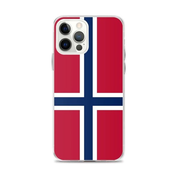 Mobilskal – Bouvetöns flagga – Kompatibel med iPhone 12 Pro Max – Mjuk etui – Slitstark och stötabsorberande - Silikon - Pixelforma