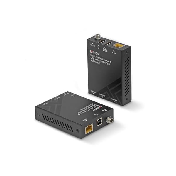 Extender KVM HDMI 4K60 - LINDY - 39383 - USB & Ljud - 70m - PoC