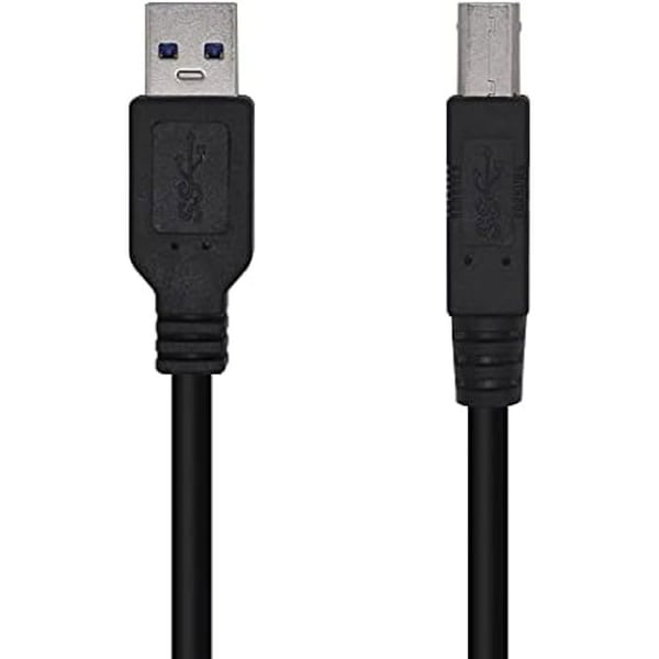 AISENS A105-0444 USB 3.0 skrivarkabel typ A/M-B/M, svart, 2,0 m