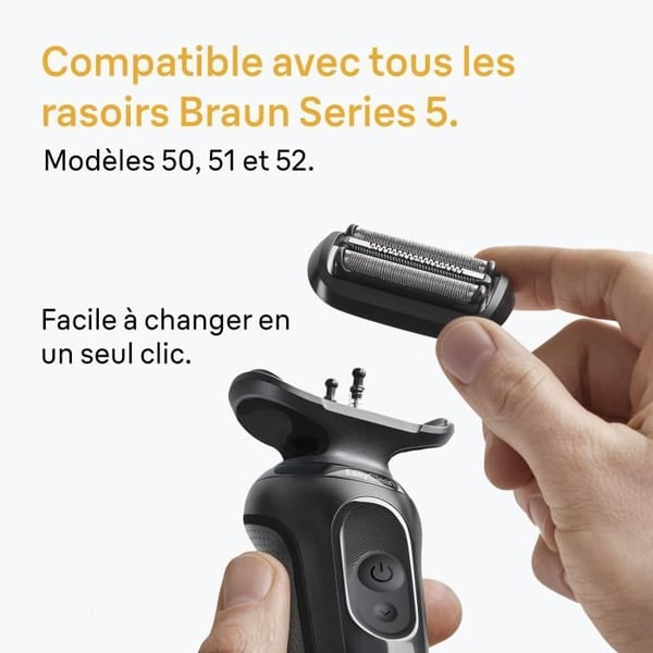 BRAUN Series 5 & 6 partakoneen pää - 3 joustavaa terää - 100 % valmistettu Saksassa