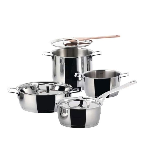 Casserolle og gryde - ALESSI - Ajm100s7 - Rustfrit stål 18/10 - Induktionskompatibel - Moderne design