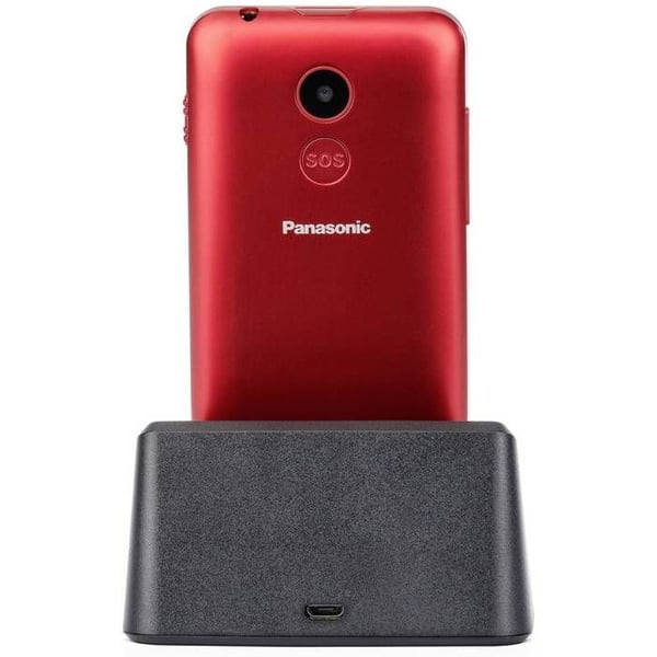 Panasonic KX-TU155 Mobiltelefon til ældre rød