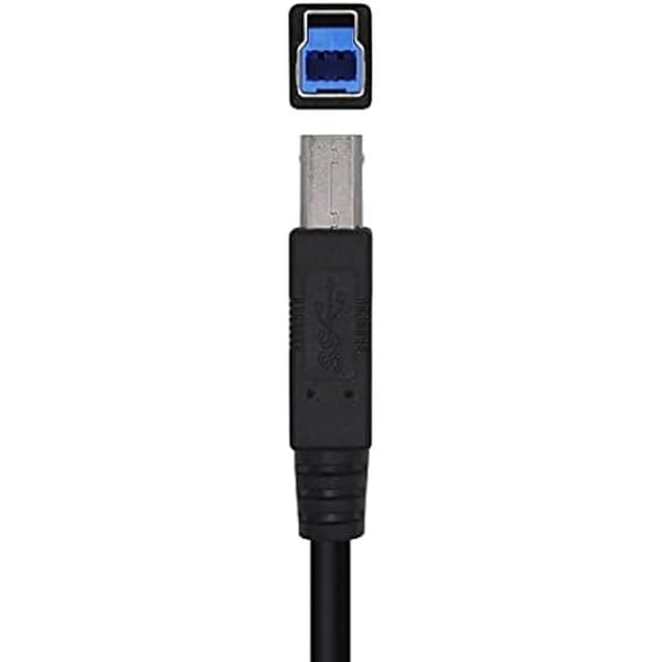 AISENS A105-0444 USB 3.0 skrivarkabel typ A/M-B/M, svart, 2,0 m