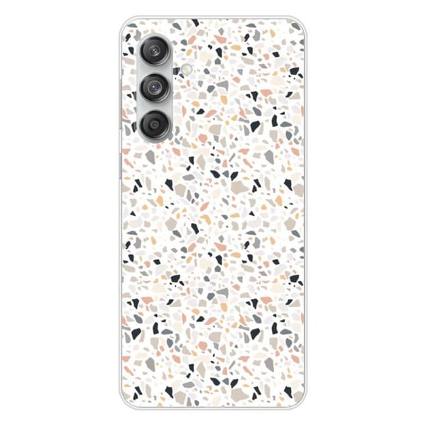 Tryckt silikonfodral som är kompatibelt med Samsung Galaxy M55 5G Terrazzo färg