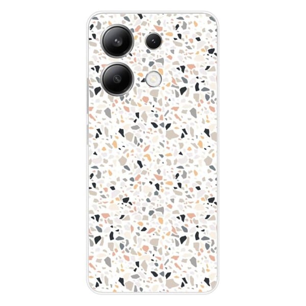 Tryckta silikonfodral - 1001 fodral - Xiaomi Redmi Note 13 4G - Färg terrazzo-mönster - Optimal skydd