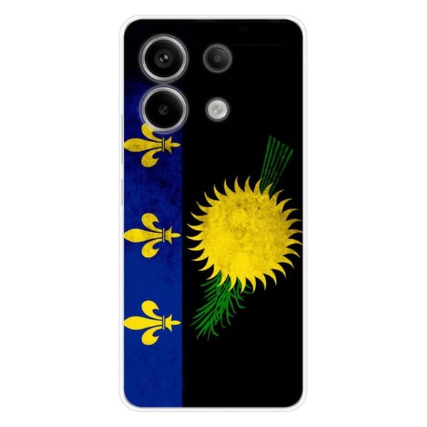 Tryckt silikonfodral kompatibelt med Xiaomi Redmi Note 13 Pro 5G Guadeloupe flagga
