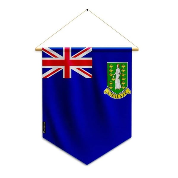 Fanion – Flagga för Brittiska Jungfruöarna – 30 x 45 cm – Polyester – Att Hänga – Pixelforma