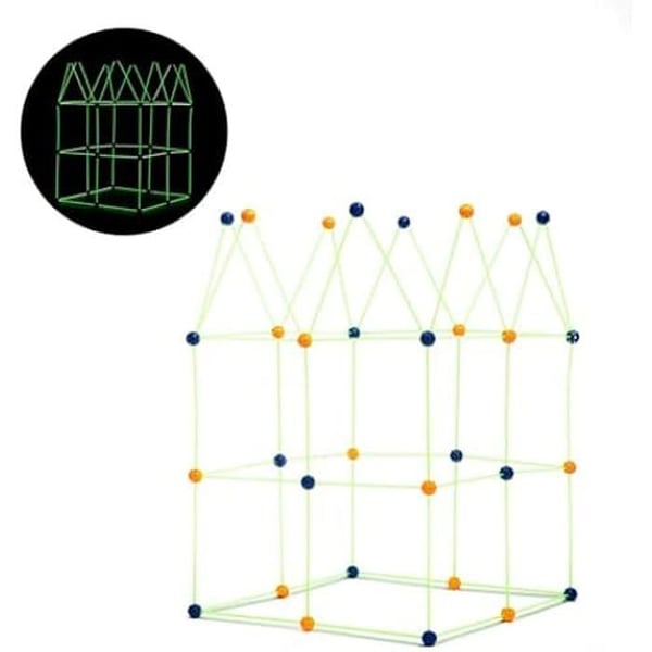 InnovaGoods® Robust Construction Kit 85 delar, Byggleksaker för barn, Glow in the Dark-leksak, Stimulerar