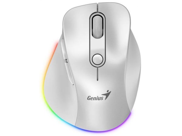 Mus Genius trådlös Bluetooth uppladdningsbar Mini Ergo 9000S Pro Vit