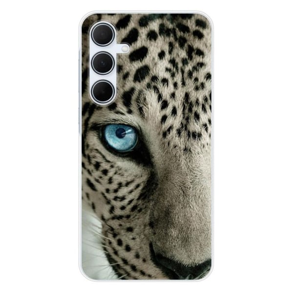 Tryckt silikonfodral kompatibelt Samsung Galaxy A35 5G Leopard Eye