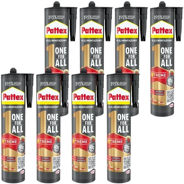 Monteringslim - Pattex - One For All 440g - Omedelbar vidhäftning - Multi-material - Inomhus/utomhus