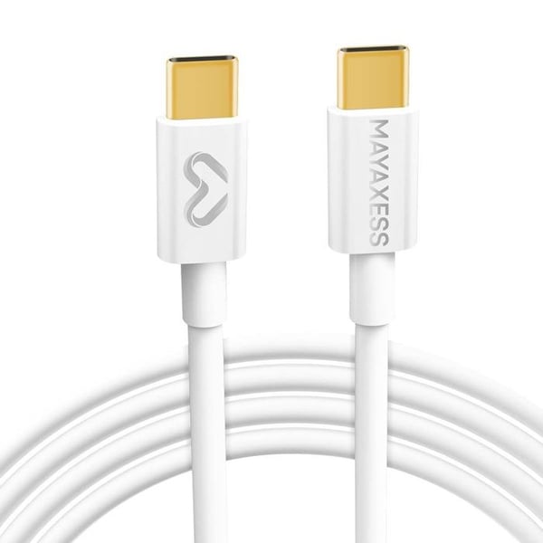 USB-C laddkabel för Samsung Galaxy S25 Ultra 1m Mayaxess Vit