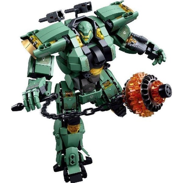 Byggklossar - SLUBAN - M38-B1153 - 542 delar - Mecha robot futuristisk rustning - Grön