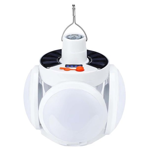 LED-lampa 3W Inomhus / Utomhus USB- och solenergiladdning Vit