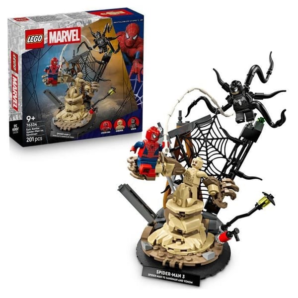 LEGO Marvel 76334 Den Legendariske Kamp mellem Spider-Man og Sandman - Legetøj fra 9 år