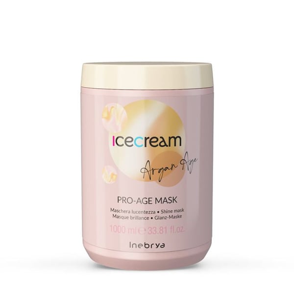 Mask - INEBRYA - Pro Age - 1000ml - Tråkiga hår - Glans