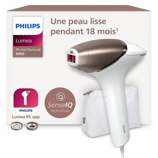 IPL-hårborttagning - Philips - Lumea serie 8000 SenseIQ BRI945 - Vit och Rosa