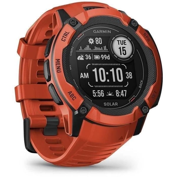 Ansluten GPS-klocka - GARMIN - Instinct 2X Solar Red