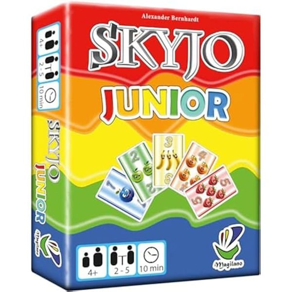 Sällskapsspel - MAGILANO - SKYJO Junior - Lärande genom lek - 2 till 5 spelare - 4 år och uppåt