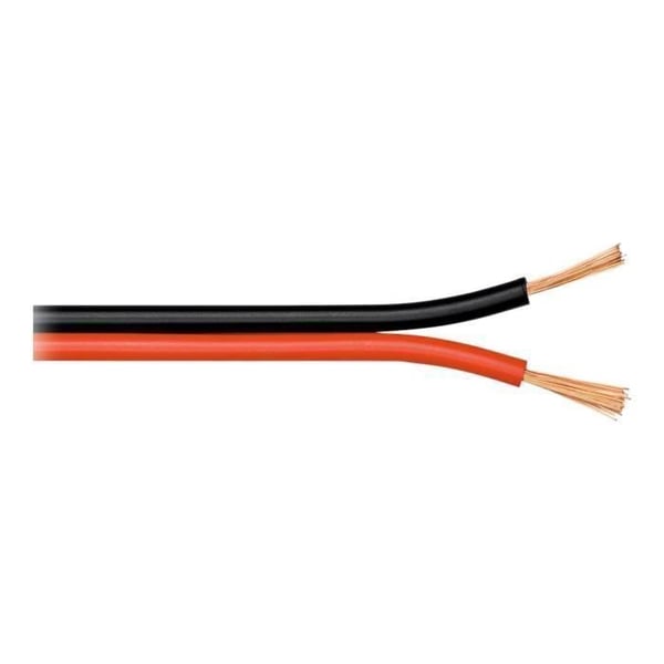 Högtalarkabel - goobay - 1,5 mm² - 25 m - Röd/svart - Multiconductor