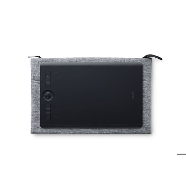 Pochette mjukfodral - WACON - Intuos Medium - Grå - Bomull - Vattentålig