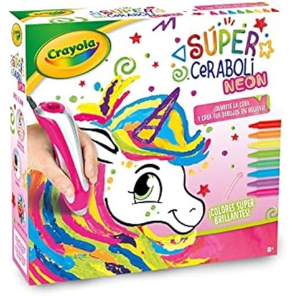 Crayola - Neon Unicorn Super Ceraboli - Vaxkrita - Vit - Barn - Unisex - Avancerad