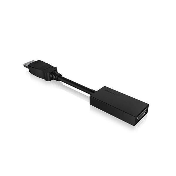 Adapterkabel - ICY BOX - IB-AC508A - DisplayPort till HDMI - Hane/Frue - Svart