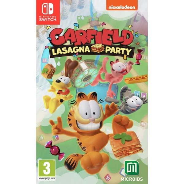 Videospel - Microïds - Garfield Lasagna Party - 32 minispel - 1-4 spelare - Nintendo Switch