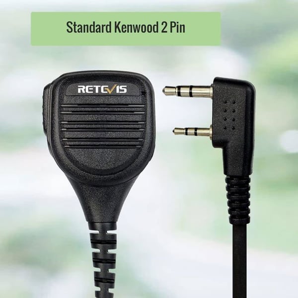 Retevis Talkie Walkie 2pin Högtalarmikrofon för Baofeng UV-5R UV-82 BF-888S BF-88E RT5R RT86 TYT Kenwood, Högtalare för Jakt
