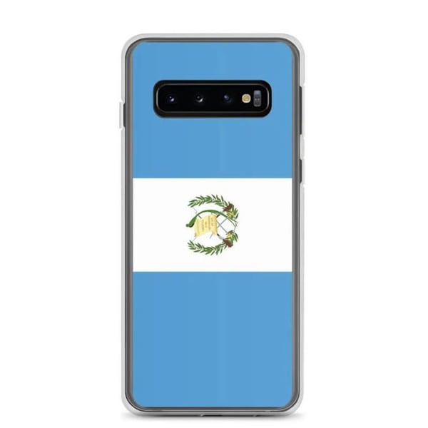 Telefonfodral – Guatemala flagga – Kompatibel med Samsung Galaxy S24 – Mjukt fodral – Slitstarkt och stötmotståndskraftigt – Pixelforma