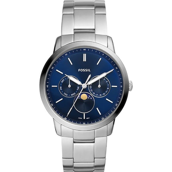 Klocka - FOSSIL - Neutra Minimalist - Rostfritt stål - Blå urtavla - Chic stil