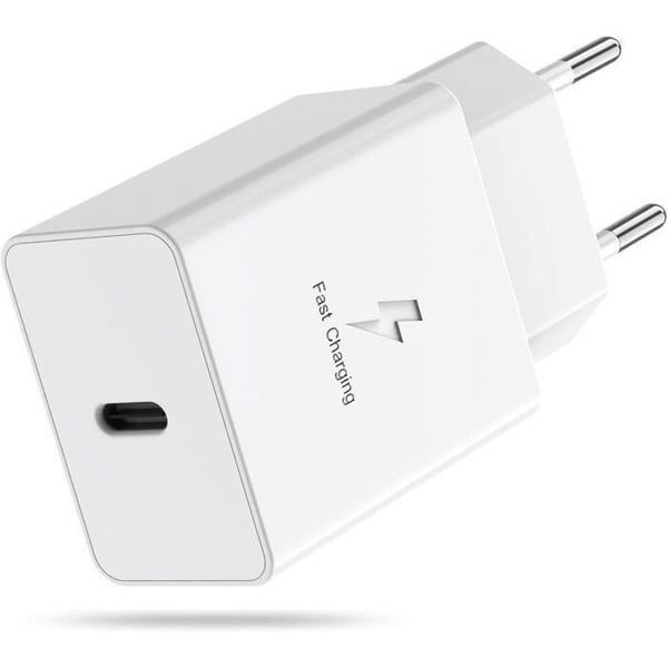 Snabbladdare för Samsung Laddare, USB C PD-uttag Laddningsadapter Kompatibel med Samsung Galaxy S23 S22 S21 Ultra ect, Vit