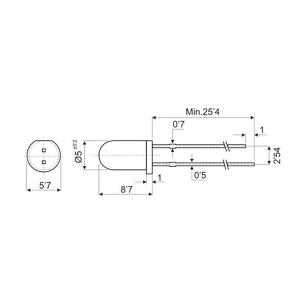 Infraröd sändardiod färg kristall Electro Dh 12.690/20 8430552076376