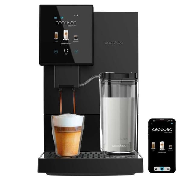 Cecotec Espressomaskin Superautomatique Cremmaet Compactccino Connected. 19 Bar, Thermoblock, TFT-skärm, Wifi