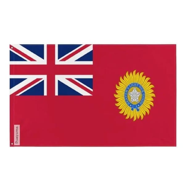 Semiofficiell flagga som används för att representera Indiska imperiet – 120 x 180 cm – Polyester – Järnöglor – Motståndskraftig