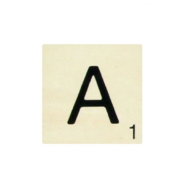 Bokstav dekoration i trä - A - 10 x 10 cm - Brunt - Massivt trä - Hantverksmässigt