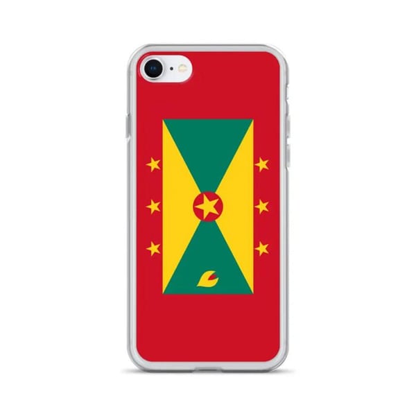 Mobilskal – Flagga Grenada – Kompatibel med iPhone 6S – Flexibelt fodral – Slitstarkt och stötsäkert – Silikon – Pixelforma