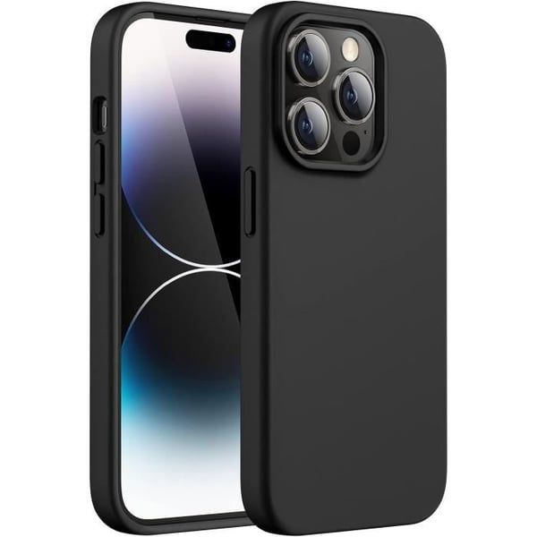 Svart skal till iPhone 15 PRO MAX - Ultratunt mjukt TPU-skydd Phonillico®