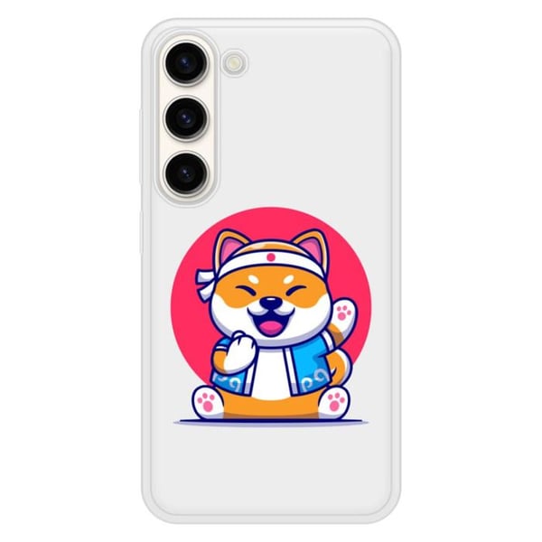 Silicone förstärkt skal med tryck kompatibelt med Samsung Galaxy S23 Shiba ninja