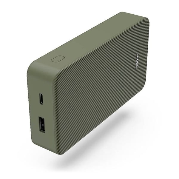 Externbatteri - HAMA - Color 20 - 20000mAh - USB-C och USB-A - Grön