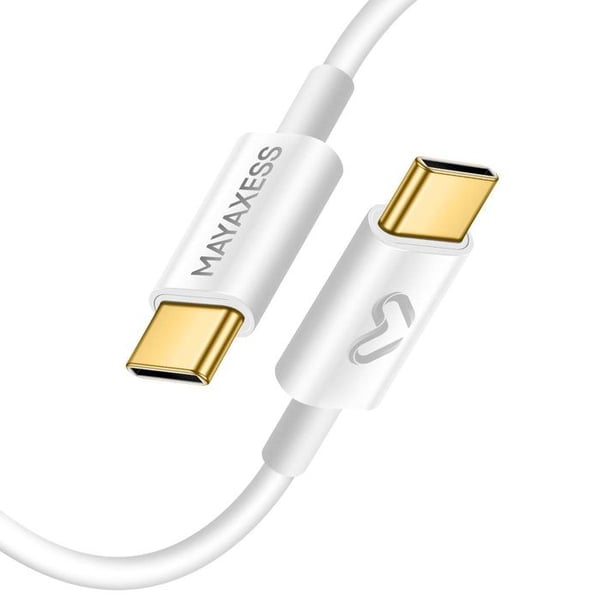 Laddningskabel USB-C 1m för Google Pixel 10 / 10 Pro / 10 Pro XL / 10 Pro Fold Mayaxess Vit