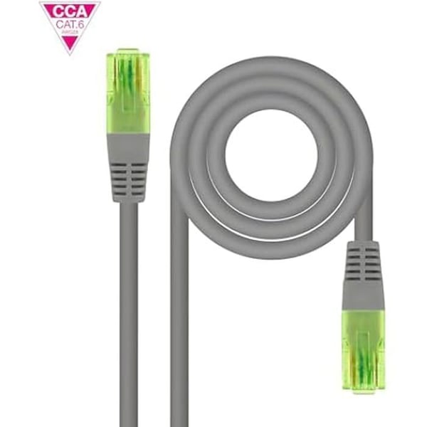 Nätverkskabel RJ45 - NANO CABLE - CAT.6 UTP - 20m - Kopparklädd Aluminium - Grå