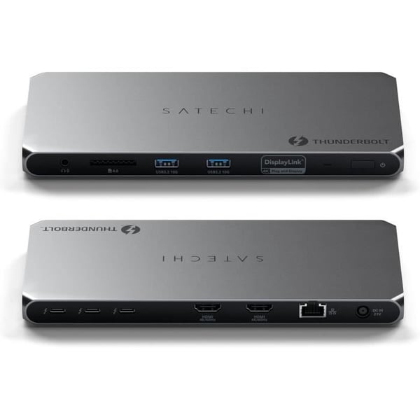 Dock Thunderbolt 4 - SATECHI - Satechi Dock - Laddning 96W - 4 skärmar 4K - 12 portar