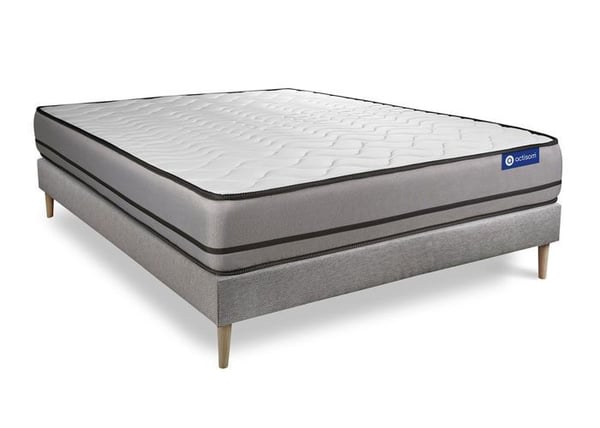 Madrass- och boxspringset 150x190 cm - Actimemo Night - Boxspringkit Grå