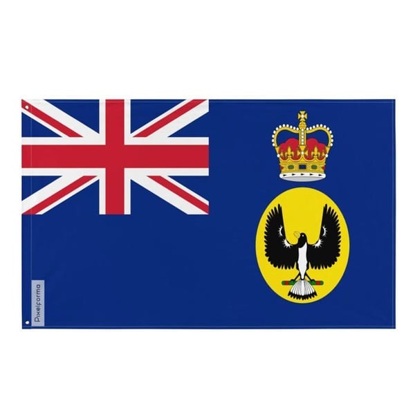 Sydaustraliens guvernörs flagga – 96 x 144 cm – Polyester – Metallöglor – Väderbeständig