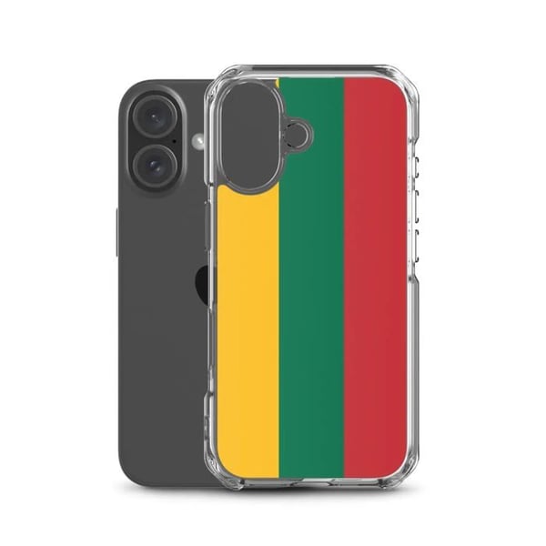 Mobilskal – Litauisk flagga – Kompatibel med iPhone XS Max – Mjukt skal – Slitstarkt och stöttåligt – Silikon – Pixelforma