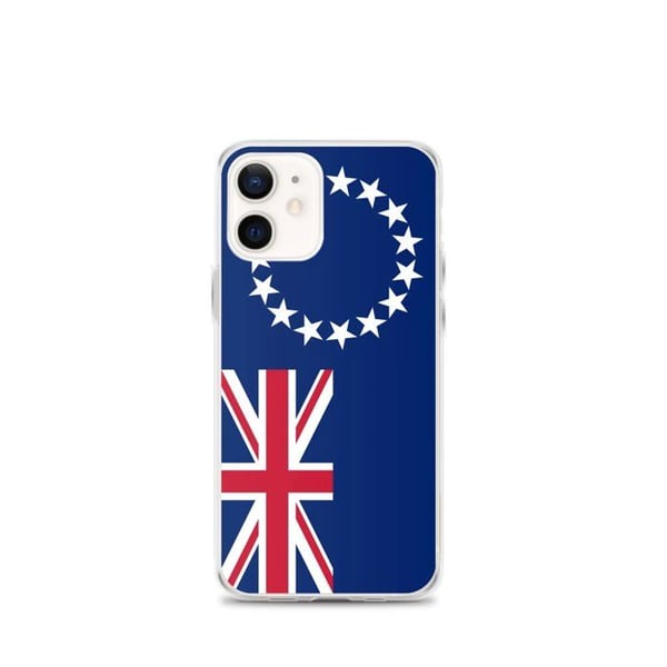 Mobilskal – Cooköarnas flagga – Kompatibel med iPhone 12 mini – Flexibelt fodral – Slitstarkt och stöttåligt – Silikon – Pixelforma