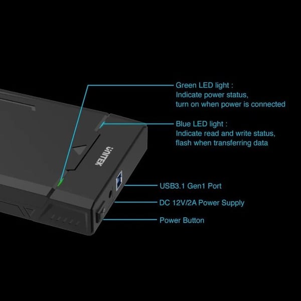 UNITEK KOTI 2,5'' JA 3,5'' HDD-SSD SATA I-II-III PR:lle